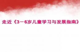 幼儿园3—6岁儿童学习与发展指南解读PPT课件