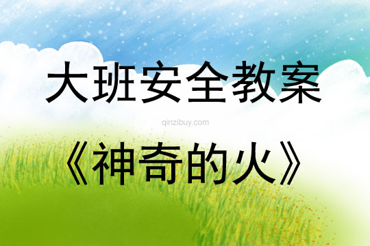 大班安全活动神奇的火教案反思