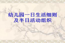 幼儿园一日生活细则及半日活动组织PPT课件