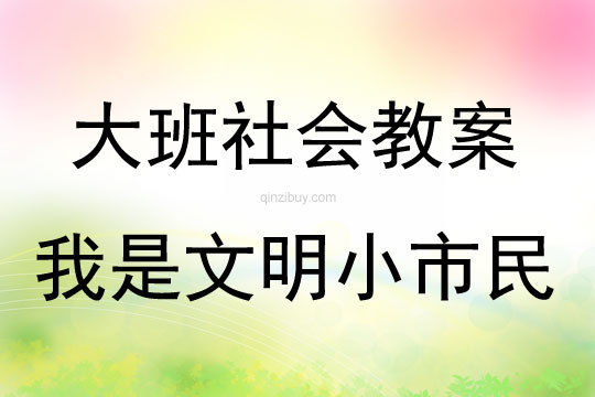 大班社会我是文明小市民教案反思