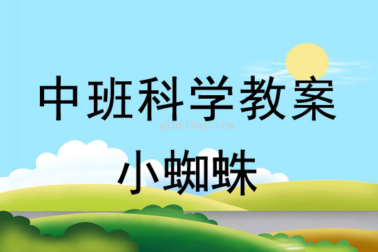 幼儿园中班科学教案：小蜘蛛中班科学教案：小蜘蛛