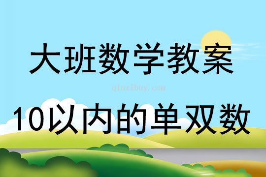 大班数学10以内的单双数教案反思