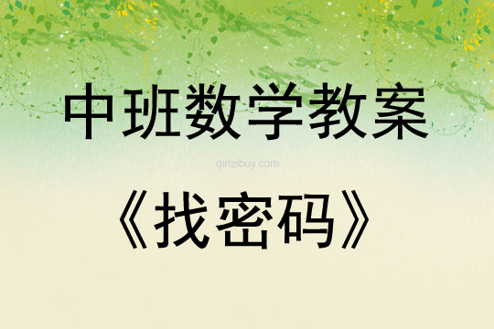 中班数学活动找密码教案反思