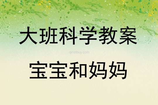 大班科学活动宝宝和妈妈教案反思