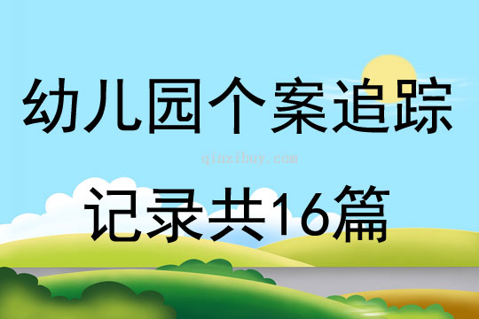 幼儿园个案追踪记录共16篇