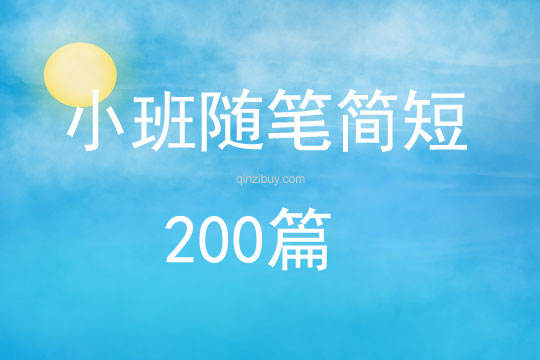 小班随笔简短200篇