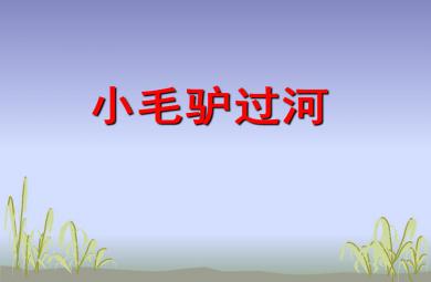 大班故事小毛驴过河PPT课件