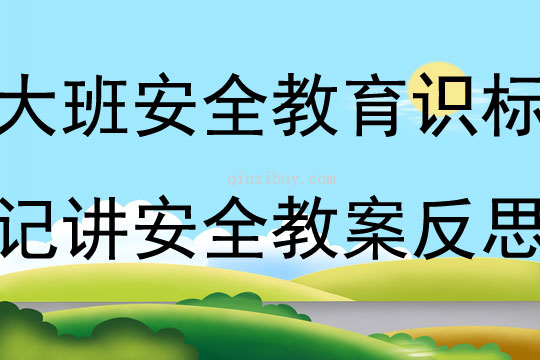 大班安全教育活动识标记讲安全教案反思