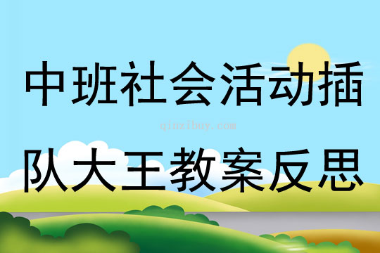 中班社会活动插队大王教案反思