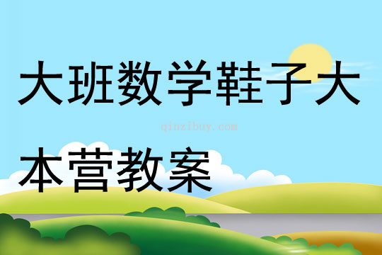 大班数学鞋子大本营教案