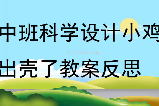 中班科学活动设计小鸡出壳了教案反思