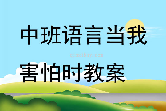 中班语言当我害怕时教案