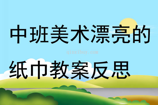 中班美术漂亮的纸巾教案反思