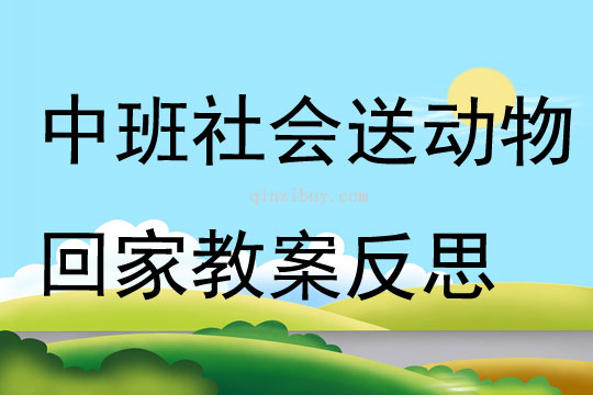 中班社会送动物回家教案反思