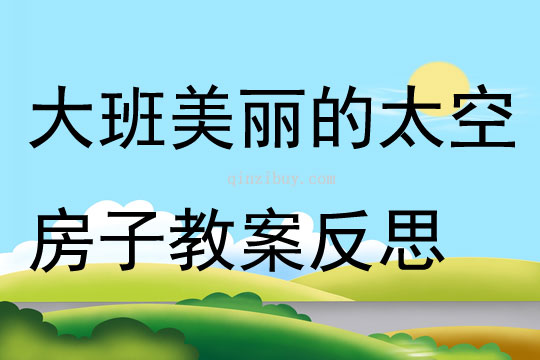 大班美术活动美丽的太空房子教案反思