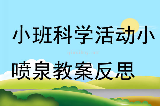 小班科学活动小喷泉教案反思