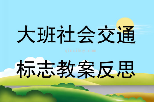 大班社会优质课交通标志教案反思