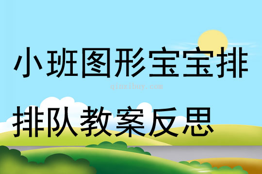 小班科学图形宝宝排排队教案反思