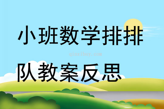 小班数学公开课排排队教案反思