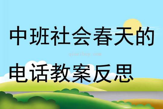 中班社会春天的电话教案反思