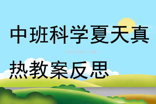 中班科学公开课夏天真热教案反思