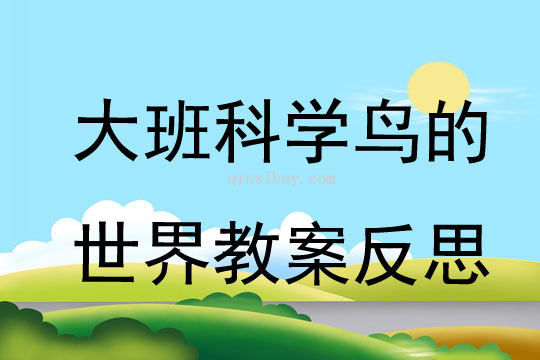 大班科学公开课鸟的世界教案反思