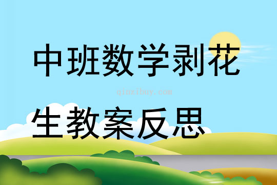 中班数学剥花生教案反思