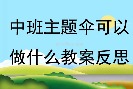 中班主题伞可以做什么教案反思