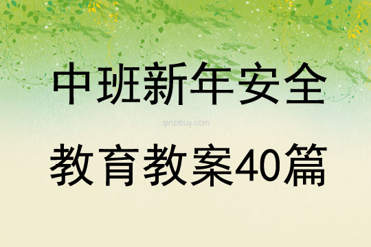 中班新年安全教育教案40篇