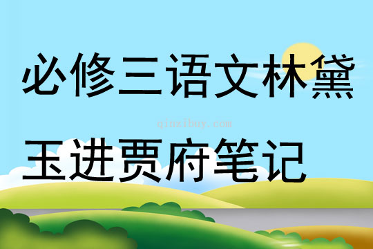 必修三语文林黛玉进贾府笔记