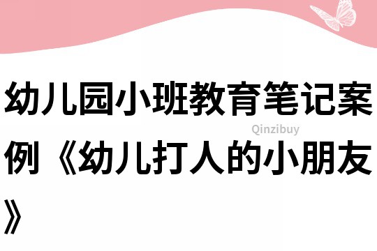幼儿园小班教育笔记案例《幼儿打人的小朋友》