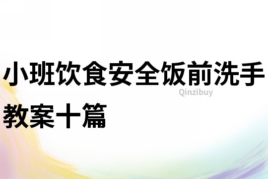 小班饮食安全饭前洗手教案十篇