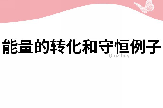 能量的转化和守恒例子