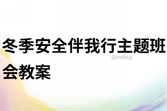 冬季安全伴我行主题班会教案