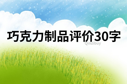 巧克力制品评价30字