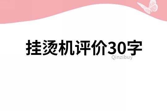 挂烫机评价30字