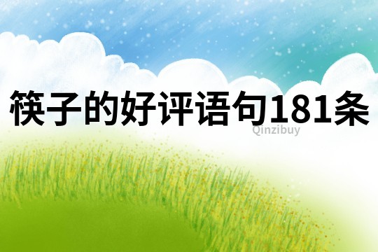 筷子的好评语句181条