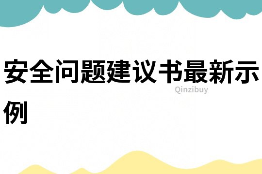 安全问题建议书最新示例