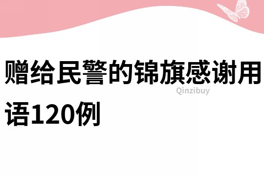 赠给民警的锦旗感谢用语120例