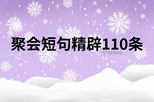 聚会短句精辟110条