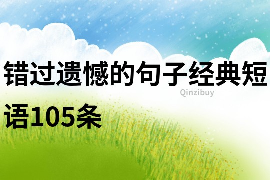 错过遗憾的句子经典短语105条