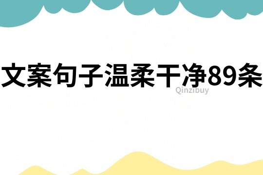 文案句子温柔干净89条