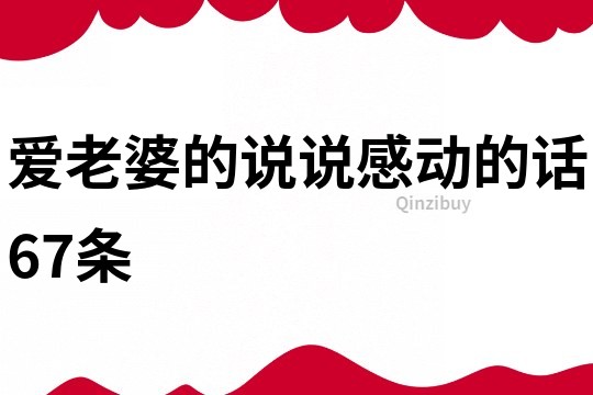 爱老婆的说说感动的话67条