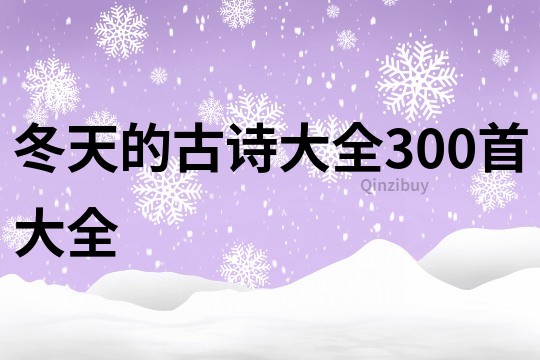 冬天的古诗大全300首大全