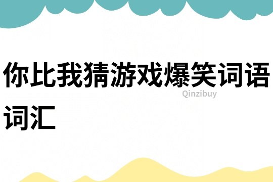 你比我猜游戏爆笑词语词汇