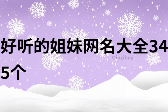 好听的姐妹网名大全345个