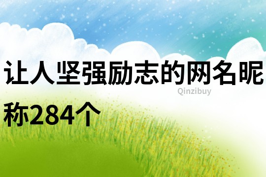 让人坚强励志的网名昵称284个