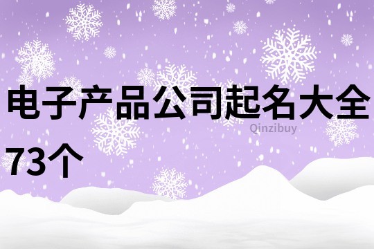 电子产品公司起名大全73个