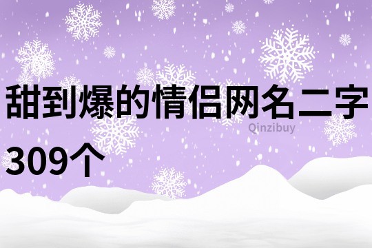 甜到爆的情侣网名二字309个