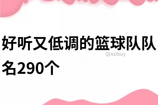 好听又低调的篮球队队名290个